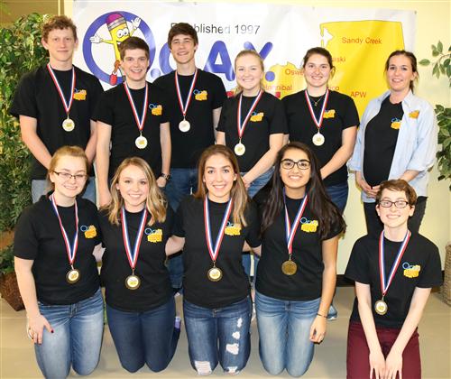 gold medal team from oswego in ocay league compeititon 